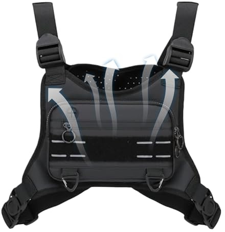 Borsa Da Petto Per Uomo Pacco Toracico da Corsa Borsa per Telefono | Gilet Impermeabile Borsellino Regolabile Per Escursionismo Viaggio Outdoor Caccia Donne Jogging Allenamento Podisti