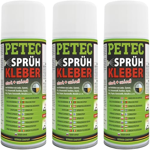 PETEC 3x 94340 Karosseriesprühkleber (400 ml)