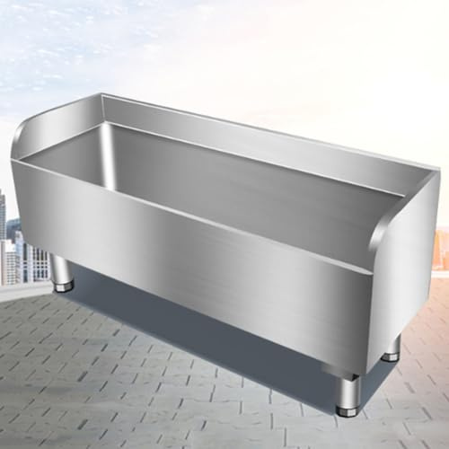 Fregadero de fregona comercial de acero inoxidable, bañera profunda de gran capacidad para servicio de pie, ideal para lavandería y fregadero inclinado con drenaje eficiente