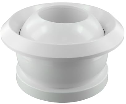 Gettimore Sfiato di scarico rotondo in ABS per aria condizionata 360 ugello sferico girevole per ventilazione interna, dimensioni di apertura regolabili, riduzione del rumore, adatto per uso in