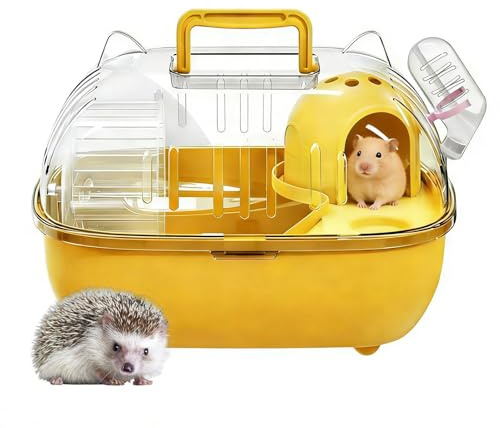 Small Animal Transport Box, Portable Transport Box with Protective Cover, Small Animal Box for Transport, for Rodents and Lizards on Excursions, Short Trips, Car, Picnic and Farm