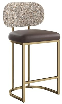 ALPHA HOME Bar Stools Set Counter Chairs with Backs and 9 CM Seat