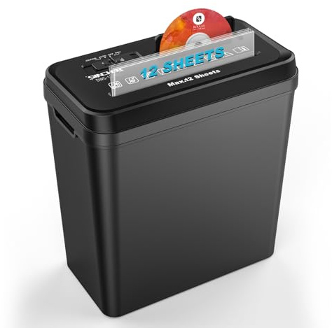 12 Sheet Strip Cut Shredder with Dedicated CD Slot, 220mm Wide Feed Opening