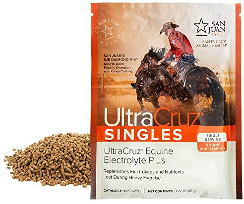 UltraCruz® Suplemento electrolítico equino Plus para Caballos, 30 Sencillos