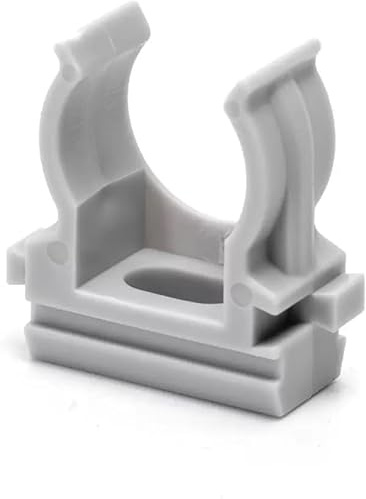 30 CLIPS FISSATUBO A SCATTO PER TUBO RIGIDO GRIGIO MORSETTO FISSAGGIO VARIE MISURE (16 mm)