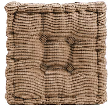 GGoty Sitzkissen Stuhlkissen Dicke Polsterung Steppkissen Tatami Bodenkissen Sofakissen für Indoor Outdoor 40/45/50cm rund Bürostuhl Gartenstuhl Esszimmerstuhl Booster Sitzauflage (50x50cm,braun)