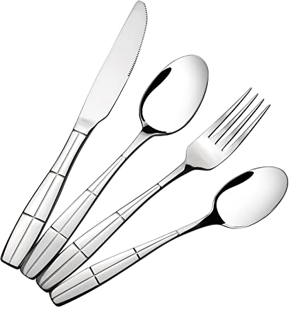 Xyskin Stainless Steel Utensils Flatware Set, Heavy Duty Silverware Cutlery Set, 48 Pieces Service for 12 People