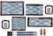 Artcome 10 Piece Japanese Style Ceramic Sushi Plate Dinnerware Set with 4 Sushi Plates, 2 Sauce Dishes, 2 Pairs of Chopsticks, 2 Chopsticks Holders