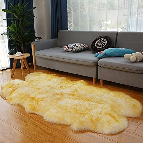 Alfombra Piel De Oveja Auténtico Alfombra Piel De Cordero Grande Alfombra Lana Alfombras Pelo Largo