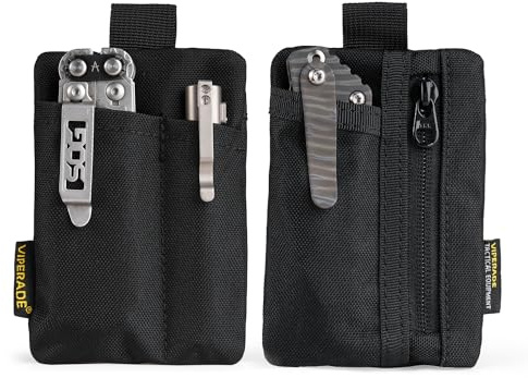 VIPERADE VE29 EDC Pouch, Pocket Organizer with 3 EDC Pocket Slots, EDC Pocket Pouch with Zipper Pocket for EDC Gears, EDC Pocket Organizer for Everyday Carry