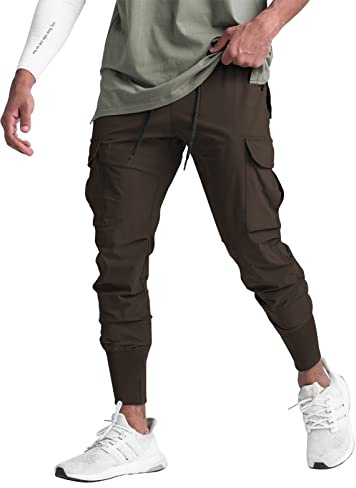Suwangi Homme Pantalon de Survêtement Cargo Pantalon Jogging Sport Pantalon Pantalon de Travail Loisirs Casual Workout Mode Pantalon avec Poches