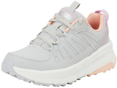 Skechers Switch Back, Cascadas traseras de Interruptor Mujer, Tela sintética Gris con Ribete Coral, 40 EU