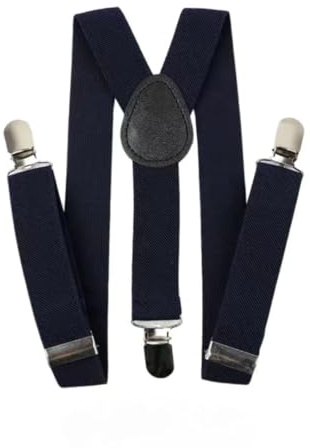 SE Tirantes para Pantalones Hombre en 7 Colores Disponibles| Tirantes Hombre con 3 Clips Resistentes| Accesorio para Traje Fiesta Boda (AZUL)