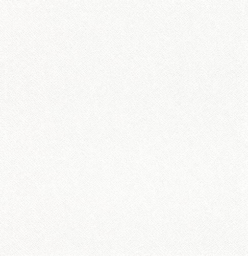 Rasch Tapete 128734 - Weiße Vliestapete zum Überstreichen mit geflochtener Struktur - Feel good - 10,05m x 0,53m