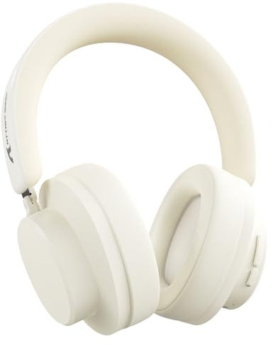 ATTACK SHARK G500 Casque sans Fil à Réduction de Bruit Activ, Casque Bluetooth Supra-auriculaire avec Micro Intégré, BT5.3 et 3,5mm Filaire Dual Mode, Léger et Pliable, Style Supra-auriculaire-Blanc