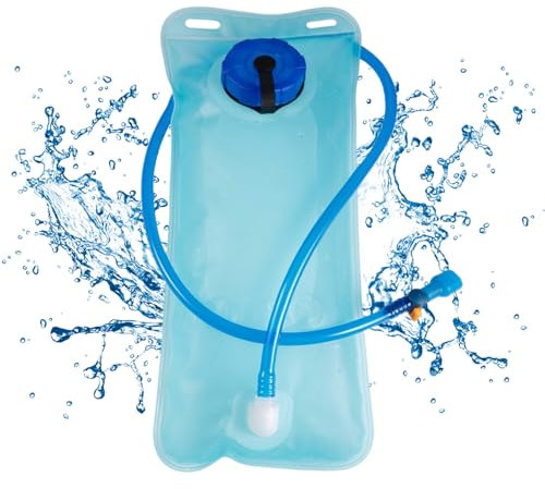 Bavooty Trinkblase,2L Fahrrad Trinkblase,Trinkbeutel,Wasserblase,Trinkflasche Tragbar,Antibakteriell Trinkbeutel,Auslaufsicheres Wasserreservoir,Trinkblase Rucksack,Trinkblase mit Schlauch (1)