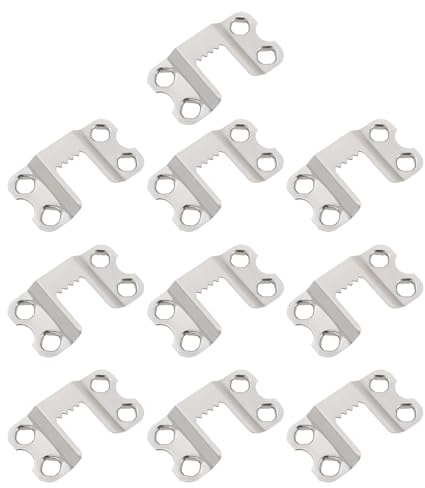 Be In Your Mind Lot de 10 Crochets de Suspension en Dents de Scie 36 Mm X 21 Mm X 6 Mm pour Cadres en Bois Tableaux Toiles Panneaux