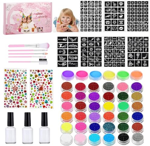 Kit Peinture Corporelle Couleurs Pour Loisirs Créatifs, , Pinceau, Pochoirs