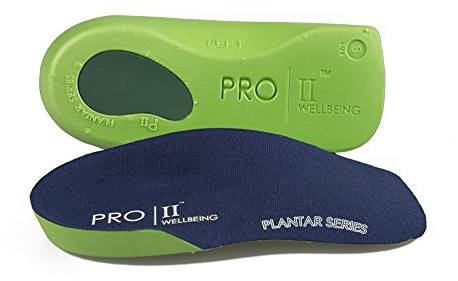 Pro11 3/4 Length Slim Fit Orthotic Heel Cup Insoles Plantar Fasciitis Metatarsalga Treatment (7-8.5 Medium)