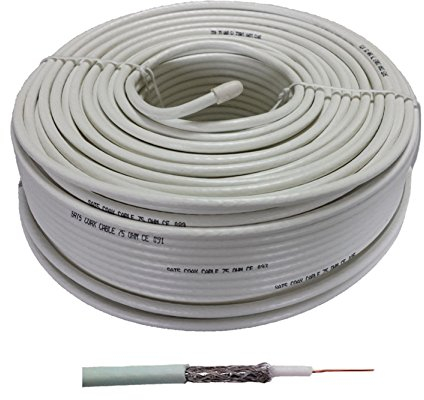 TV Cable Hank 100 Metres for Digital Terrestrial Antenna or Satellite Dish System