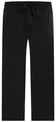 U2SKIIN Men 100% Cotton Pajama Pants Lightweight Soft Bottoms | Lounge Pant with Pockets and Button Fly, Breathable Sleep Pants, Year-Round Comfort, Classic Fit