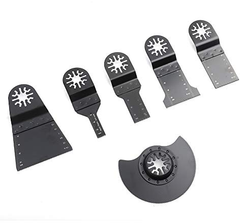 Lame per Oscillante, Set di 6 Pezzi Utensile Multifunzione Lama, Accessori per Utensili Oscillanti Multitool per Fein, ecc.