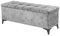 OREGON Sitzbank mit Stauraum und gepolstertem Deckel, Grau - Geräumige Sitztruhe für Boxspringbetten im Schlafzimmer - 139 x 58 x 50 cm (B/H/T)