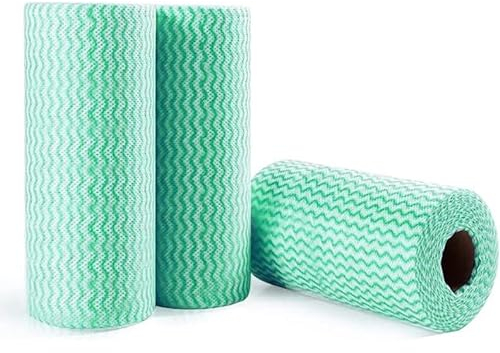 JINYUDOME J Cloth Roll - Green Cloths, 3 Rolls, 150 Sheets