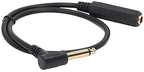 Cavo Audio da 0,5 M, per Chitarre, Strumenti Musicali, Altoparlanti Cavo di Prolunga Audio Stereo per Microfono da 1/4 di Pollice Mono Ad Angolo Retto da Maschio a Femmina