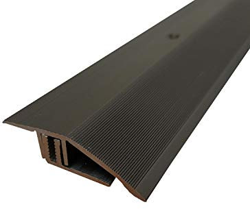 ufitec Profilsystem für Parkett- und Laminatböden - für Belagshöhen von 7-16 mm - viele Farben lieferbar (Niveauausgleichsprofil | 100 cm lang, Bronze Dunkel)