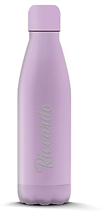 THE STEEL BOTTLE - Incisione a Laser su Bottiglia Termica in Acciaio Inox, Isolamento sottovuoto a Doppia Parete, capacità 500 ml, Chiusura Ermetica, Borraccia Portatile (Pastel Purple)
