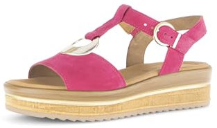 Gabor Damen Plateausandalen, Frauen Sandalen,Best Fitting,Sommerschuhe,Freizeitschuhe,offene Schuhe,Strandschuhe,pink (Gold),39 EU / 6 UK