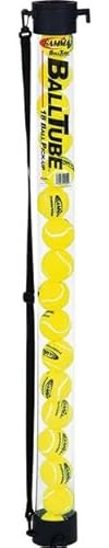 Gamma Sports Tennis Ball Tube Pickup – Clear 18-Ball Capacity with Carry Strap and Durable Rubber End Caps with Fence Clips – Quick Court Cleanup Tool for Players, Coaches & Instructors