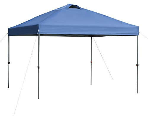 Outsunny Pavillon env. 3x3m, imperméable Stable résistant à l'hiver Pop-up Pavillon Pliable, Protection UV, Tente de fête Pliable, Tente de Jardin avec Sac, Pavillon de Jardin pour Camping Jardin,