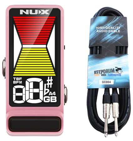 Nux NTU-3 MKII Flow Tune Pink stämapparat med keepdrum jackkabel