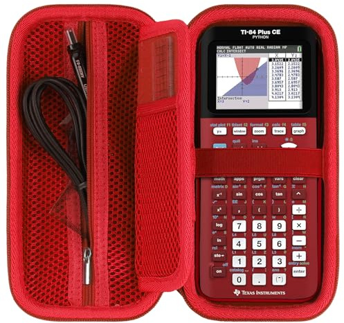 RIYADAone Fodral för Texas Instruments TI-84 Evo-T Graphing Calculator | Kompatibilitet TI-84 Plus CE-T/TI-84 Plus/TI-84 Plus CE/TI Nspire CX CAS/TI-Nspire CX II/TI-89 Titanium, Calculator Duro Case