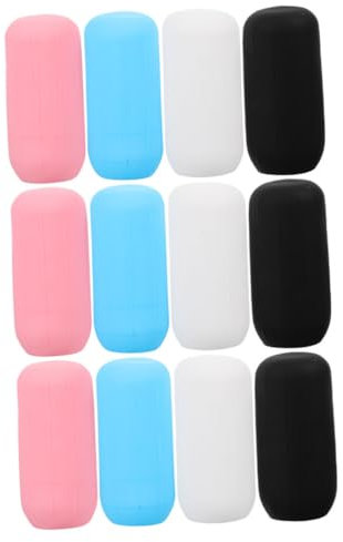 Mikinona 12pezzi Manicotti Elastiche Per Bottiglie Da Viaggio Manicotti Per Contenitori Da Viaggio in Silicone Copribottiglie Da Di Perdite Per Bottiglie Di Shampoo