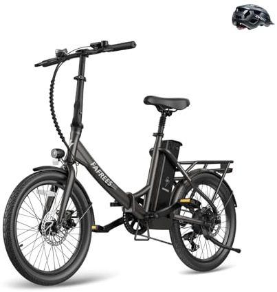 Fafrees F20 Lasting Premium City Bicicleta plegable Ebike | Bicicleta eléctrica de 250 W con batería de 36 V 18,2 Ah (capacidad de carga de 140 kg), homologada por StVZO, conducción eficiente (casco