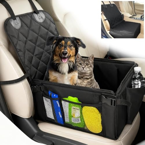 Siège auto pour chien, avec boucles de fermeture renforcées et cadre en tube d'acier, bords renforcés étanches, extra stable, pour chiens de petite, moyenne et grande taille