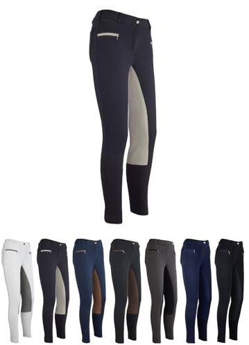 RL24 - Damen Reithose Vollbesatz Basicline – Schwarz/Grau Gr. 38