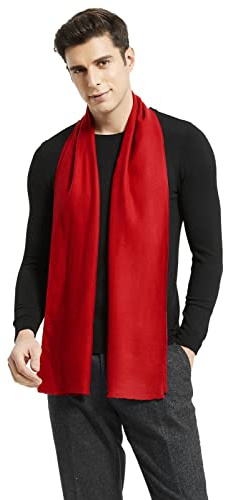 Glen Mila Mens Classic Winter Scarf Cashmere Winter Scarves Long Plain Fashion Formal Soft Scarf for Men