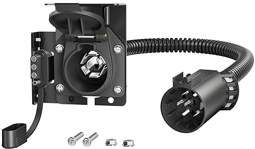 Oyviny Multi-Tow USCAR 7 Pin to 7-Way Blade and 4-Way Flat Trailer Wiring Adapter for Ford, GM, Dodge Vehicles, Factory Tow Package and USCAR 7 Way Socket Required
