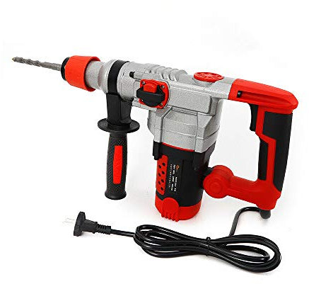 2200W Electric Demolition SDS Hammer Drill 30 Cylinder Heavy Duty Electric Corded Drill Pick Set Chisels Hammer Demolition Concrete Breaker Kits, Hammering Times 3300min