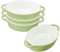KVOTA 4-er Set MINI Auflaufformen ovale Ofen- Backform aus Keramik, Innenmaß ca.10,5x4x13,5cm, 300ml (Grün). Ideal für kleine Portionen oder Dessert