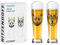 RITZENHOFF 3481008 Weizenbierglas 500 ml - 2er Set - Serie Brauchzeit - Tier Motiv, Gold und Schwarz - Made in Germany