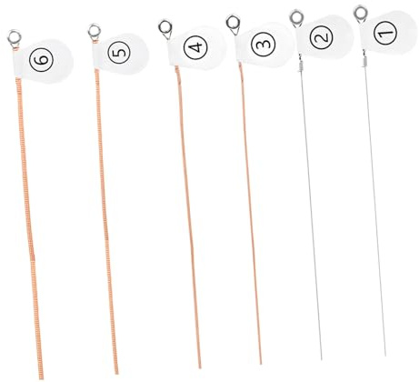 Abaodam Metallgitarrensaiten Gitarren Ersatzsaiten Gitarrenzubehör mit Klarer Klang Längerem Sustain und Besseren Halt Beim Fingerpicking und Bending Professionell Gitarren Geeignet