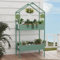 Grand patio Tall Plant Stand 2 Tier, Outdoor Indoor Metal Plant Pot Stand for Multiple Plants, Heavy Duty Fered Plant Holder Rack for Garden, Patio, Balcony, Living Room (Green)
