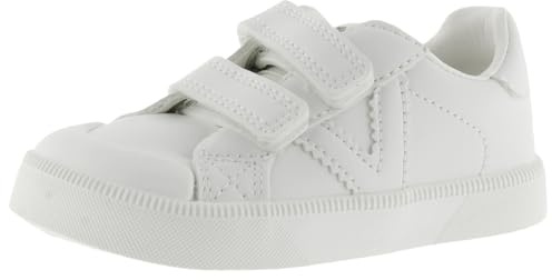 Victoria Baskets Unisexe Oliver Barefoot Effet Cuir Monochrome & Bandes Auto-Agrippantes 1356100 pour Enfants Blanco 23