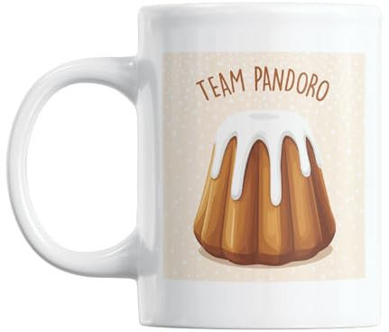Gesar Taza Navideña Tema Pandoro de cerámica - Taza Navidad Detalle para Desayuno | Tazas Navideñas baratas y taza Navidad perfecta como regalo original