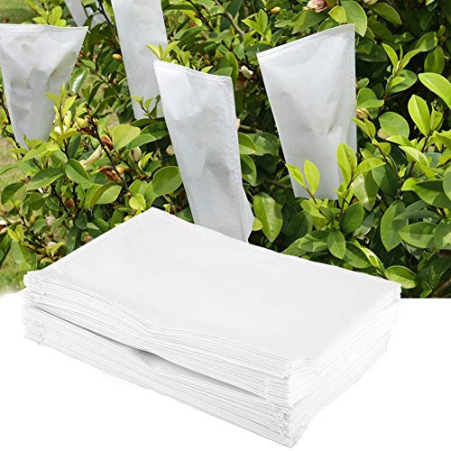 Pssopp Sac de Pollinisation pour Plantes, Sac de Protection de Jardin en Parchemin Réutilisable 16x10cm pour Fleurs et Graines
